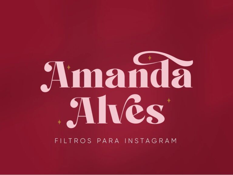 Capa do projeto de identidade visual Amanda Alves, filtros para Instagram